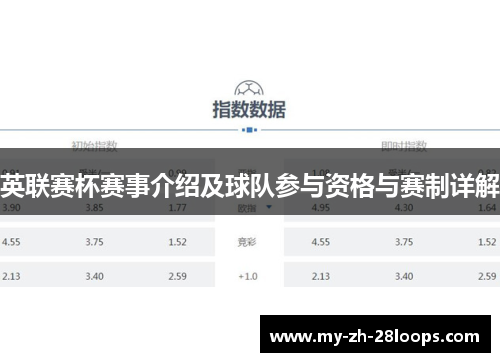 英联赛杯赛事介绍及球队参与资格与赛制详解 英联赛杯赛事介绍及球队参与资格与赛制详解